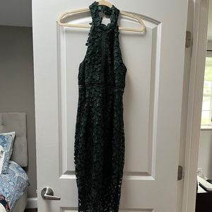 Green floral dress